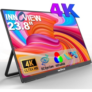 Innoview 23.8” 4K Portable Monitor with Speakers US-PM608-01B